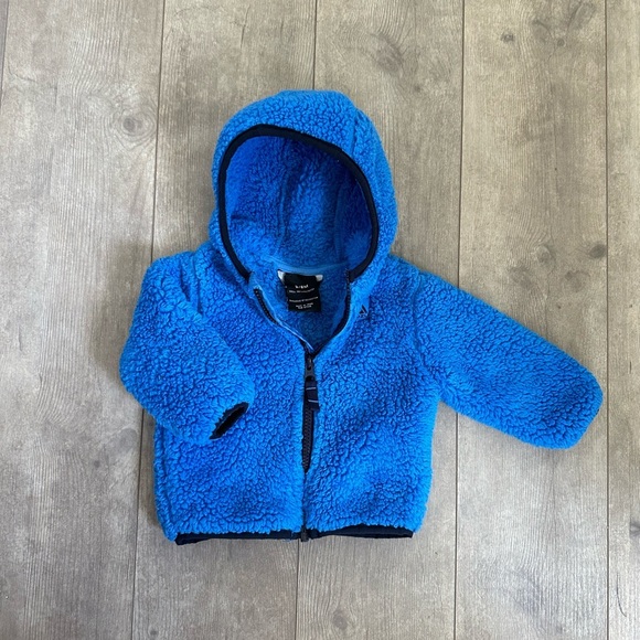 Snozu Blue Sherpa Jacket 100% Polyester Baby boy Size 3/6 Months - Picture 3 of 8